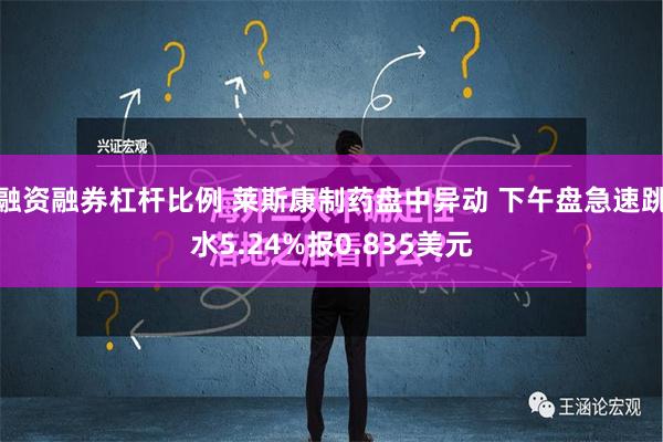 融资融券杠杆比例 莱斯康制药盘中异动 下午盘急速跳水5.24%报0.835美元